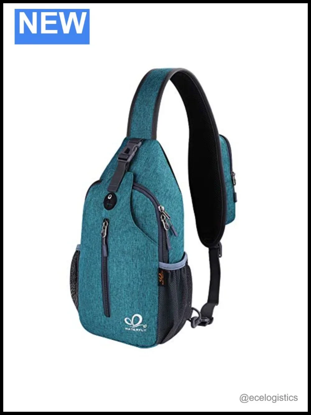 Crossbody Sling Backpack Travel Hiking Daypack Water Resistant Polyester